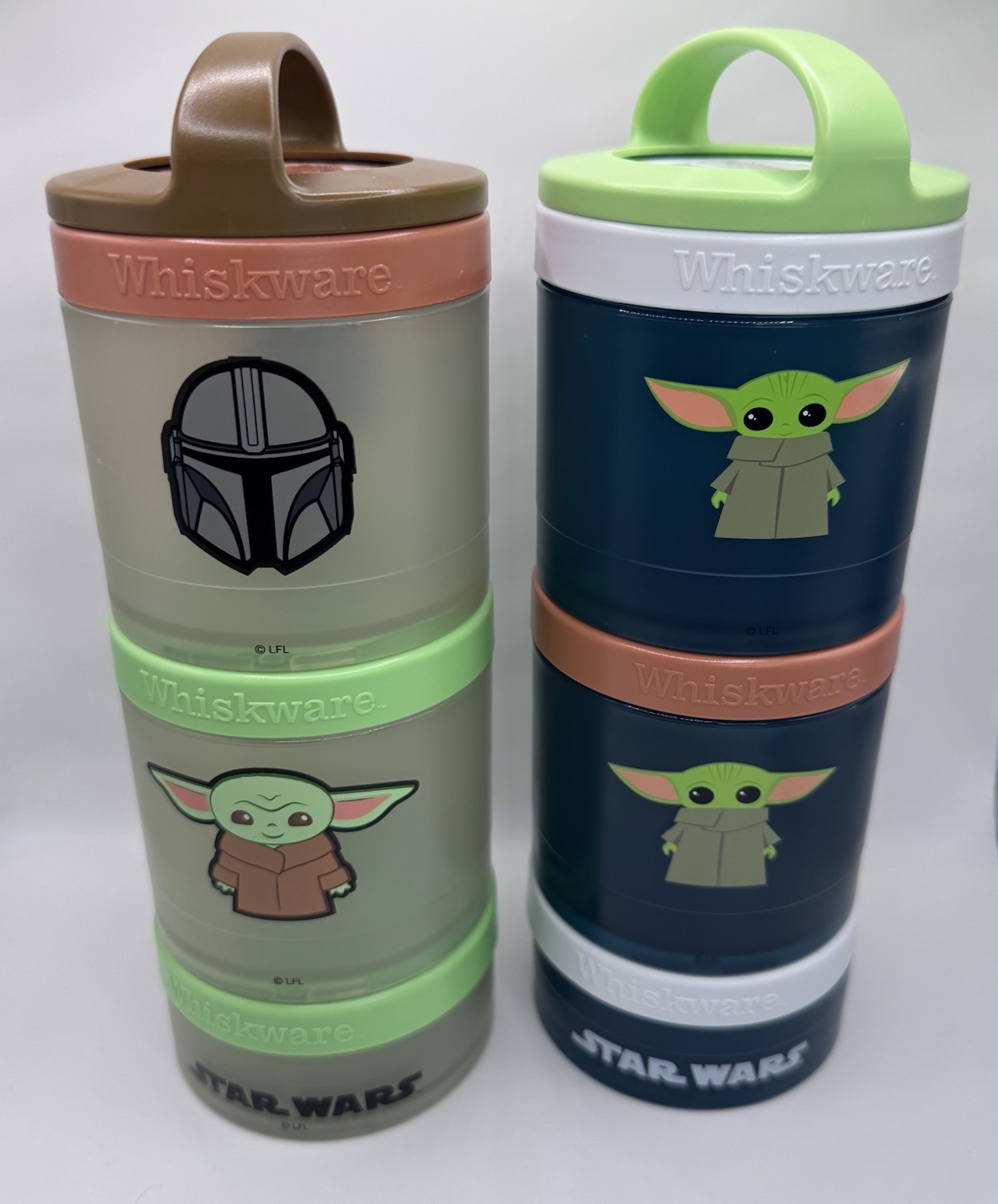 Whiskware Star Wars Mandalorian Grogu Snack Containers Set of 2