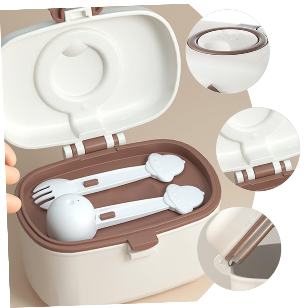 2-Pack Portable Milk Powder Dispenser Container with Scoop Forks for Baby For…