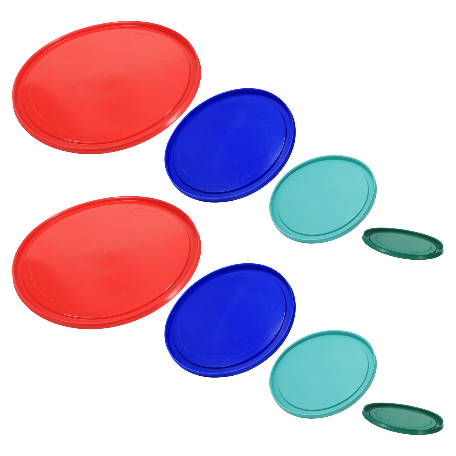 Pyrex Bundle Lids: (2) 326-PC, (2) 325-PC, (2) 323-PC 1.5qt, (2) 322-PC 1qt