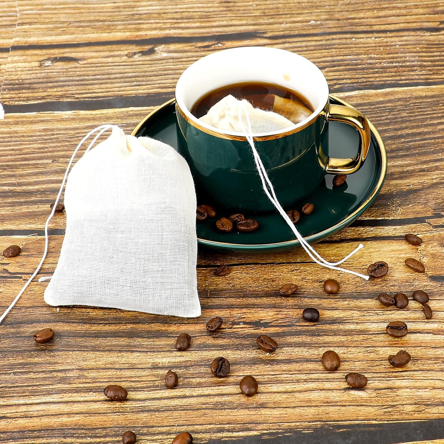 Spice Bags for Cooking, 30PCS Muslin Drawstring Soap Reusable Empty Tea…