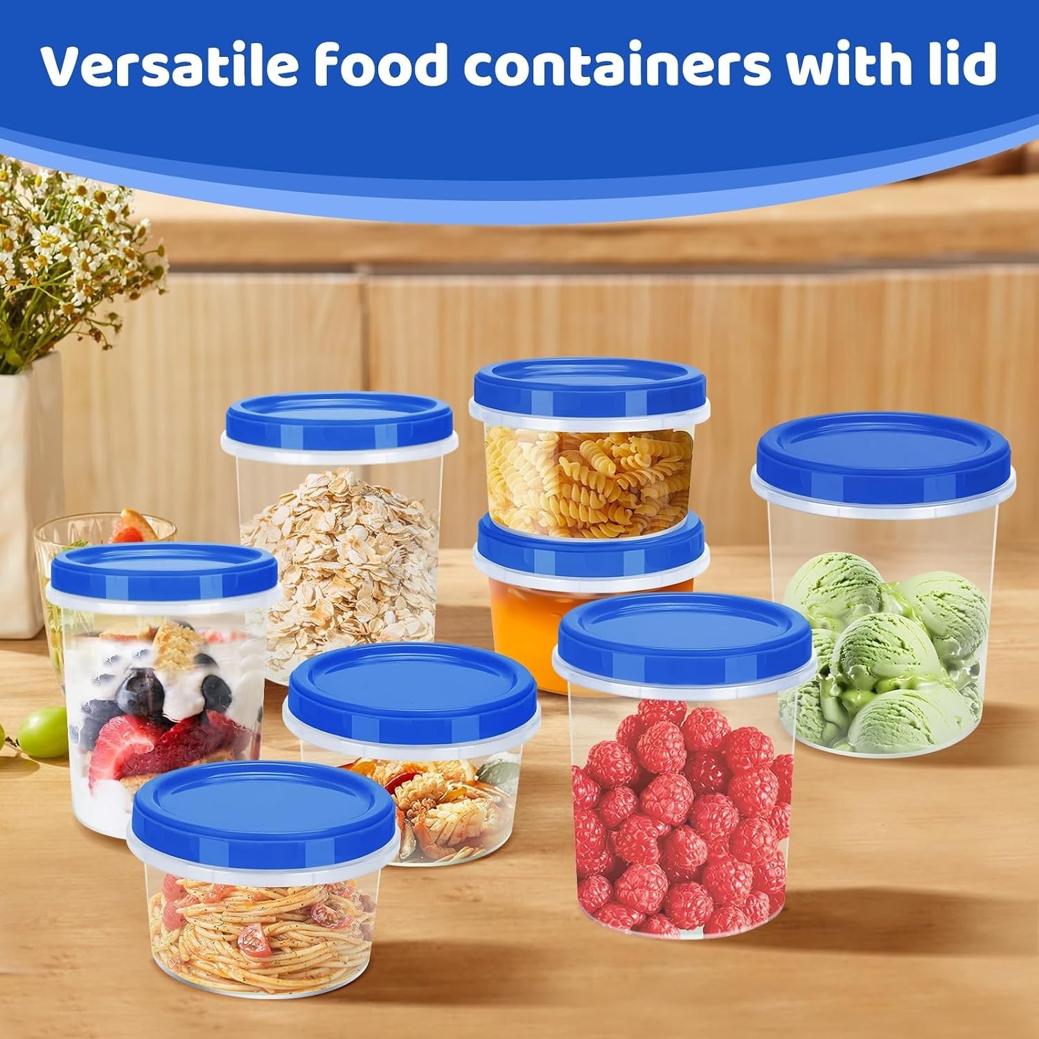 Reusable Freezer Containers with Leak-Resistant Lids