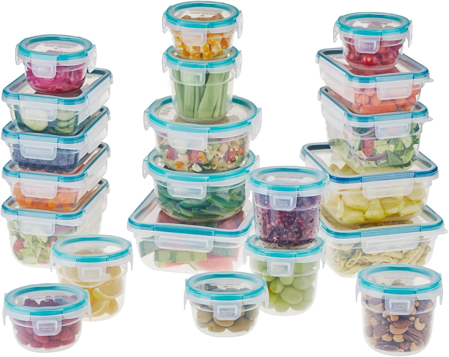 Plastic Total Solution (21-Pack) Large Food Storage Containers Set, Meal Prep Co