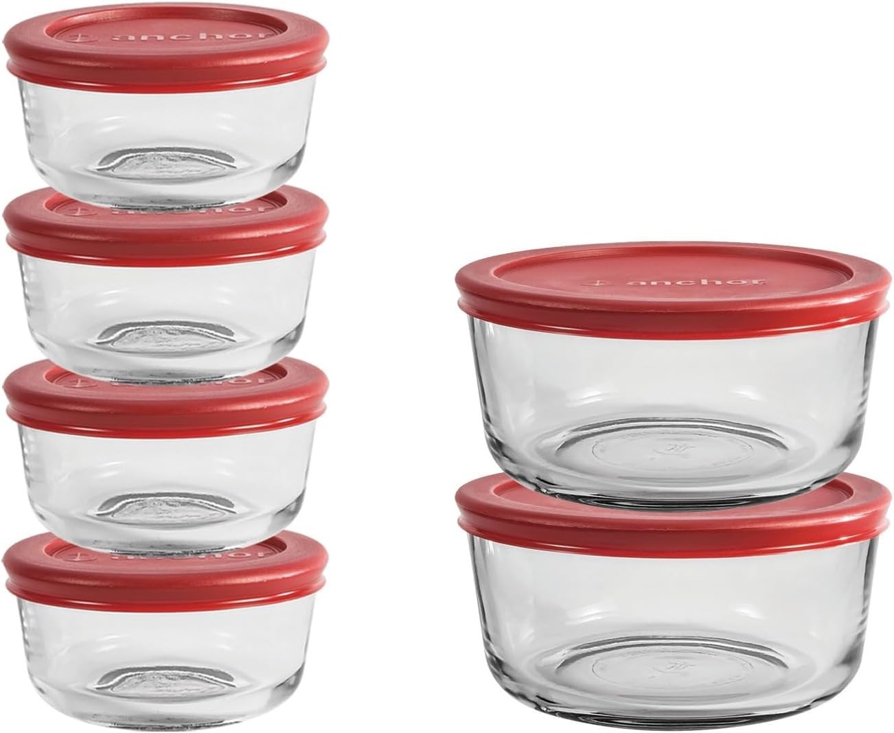 Anchor Hocking 12pc Glass Food Storage Containers w/ Red SnugFit Lids