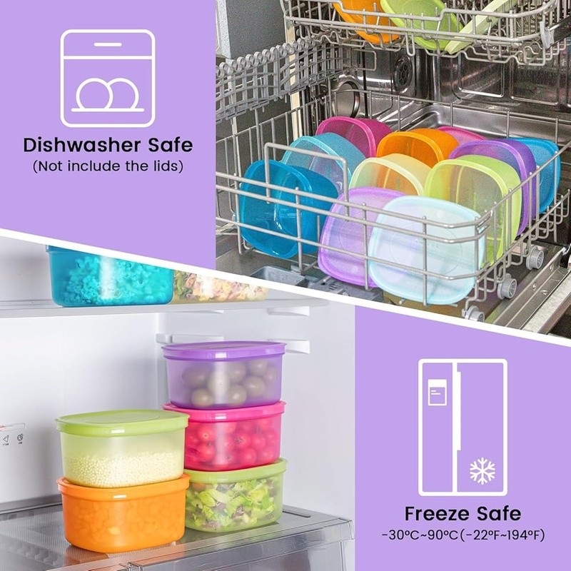 BPA Free Meal Prep Containers Microwave Safe Airtight Storage Lunches New