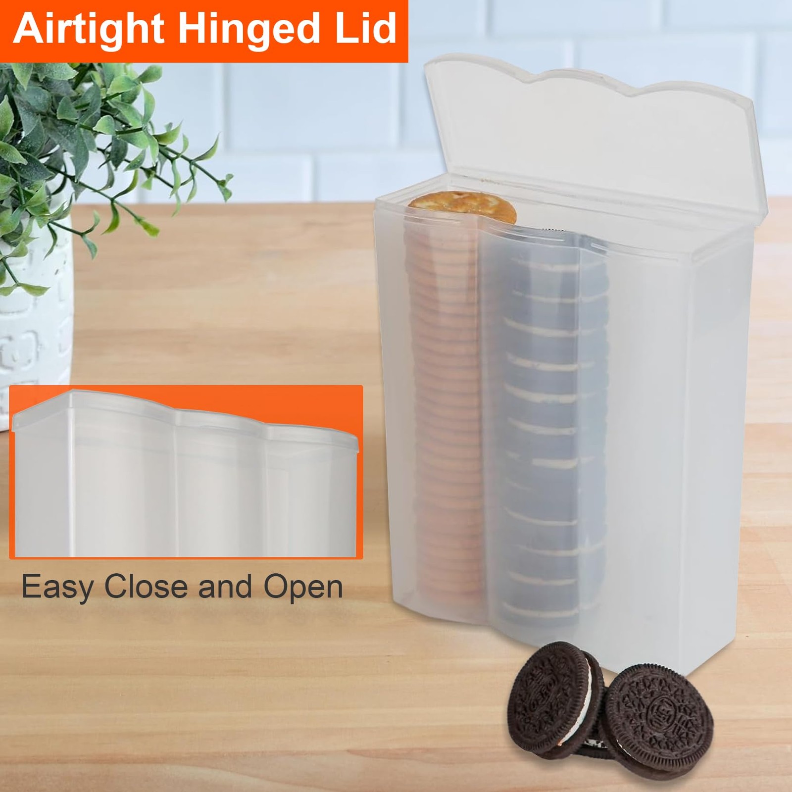 Home-X Convenient Cracker & 6 inches x 2.5 x 7.75 inches, translucent