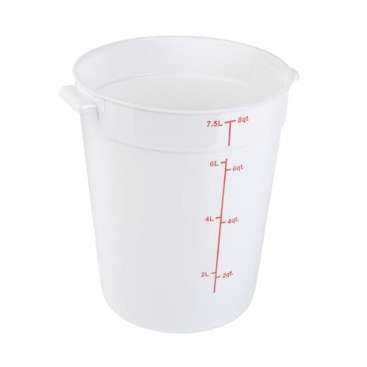 -Met Lux 8 Quart Food Storage Containers, 10 Storage 8 qt White 10 Count