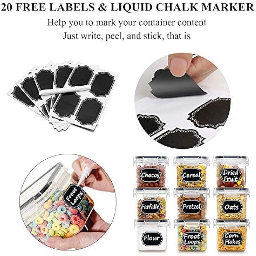 Cereal Dry Plastic Food Storage Container Set Sugar Flour Baking Supplies 0.8 L