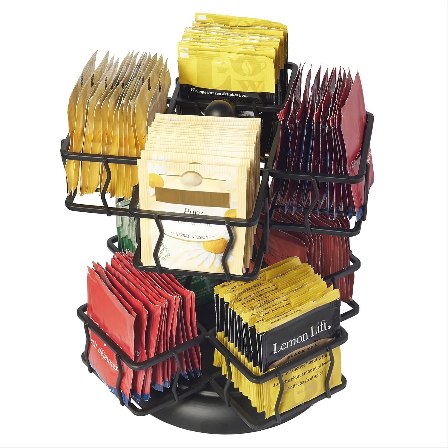 NHZ Tea Bag Storage and Organizer, Holder Black Powder Coated