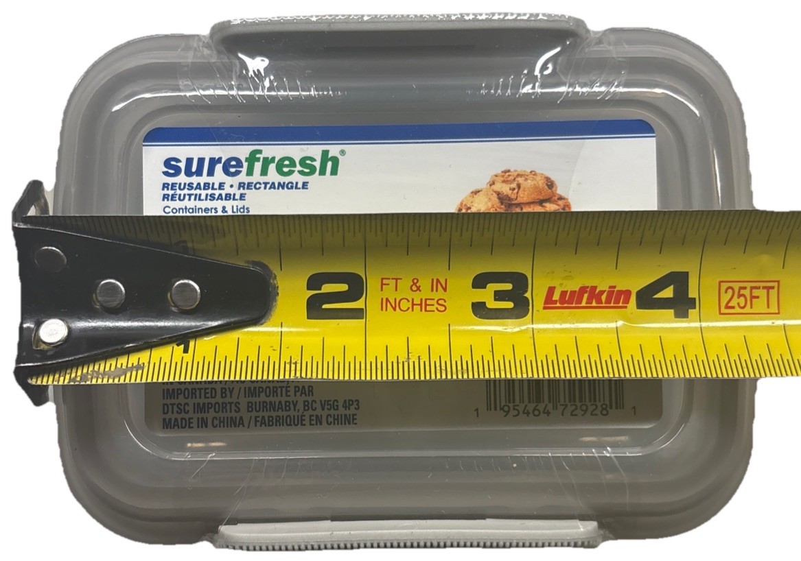 3 Pack Rectangular Containers Food Storage Container W Lid—NEW—SHIPS IN 24 HOURS