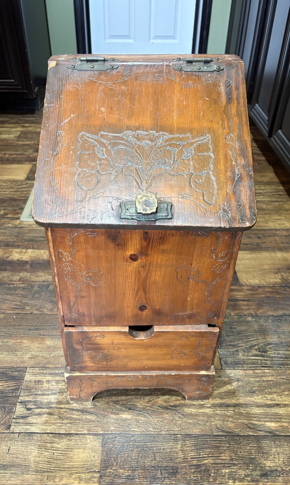 Vintage Potatoes Taters ‘N Onions Wooden Storage Bin Farmhouse Country Wood Box