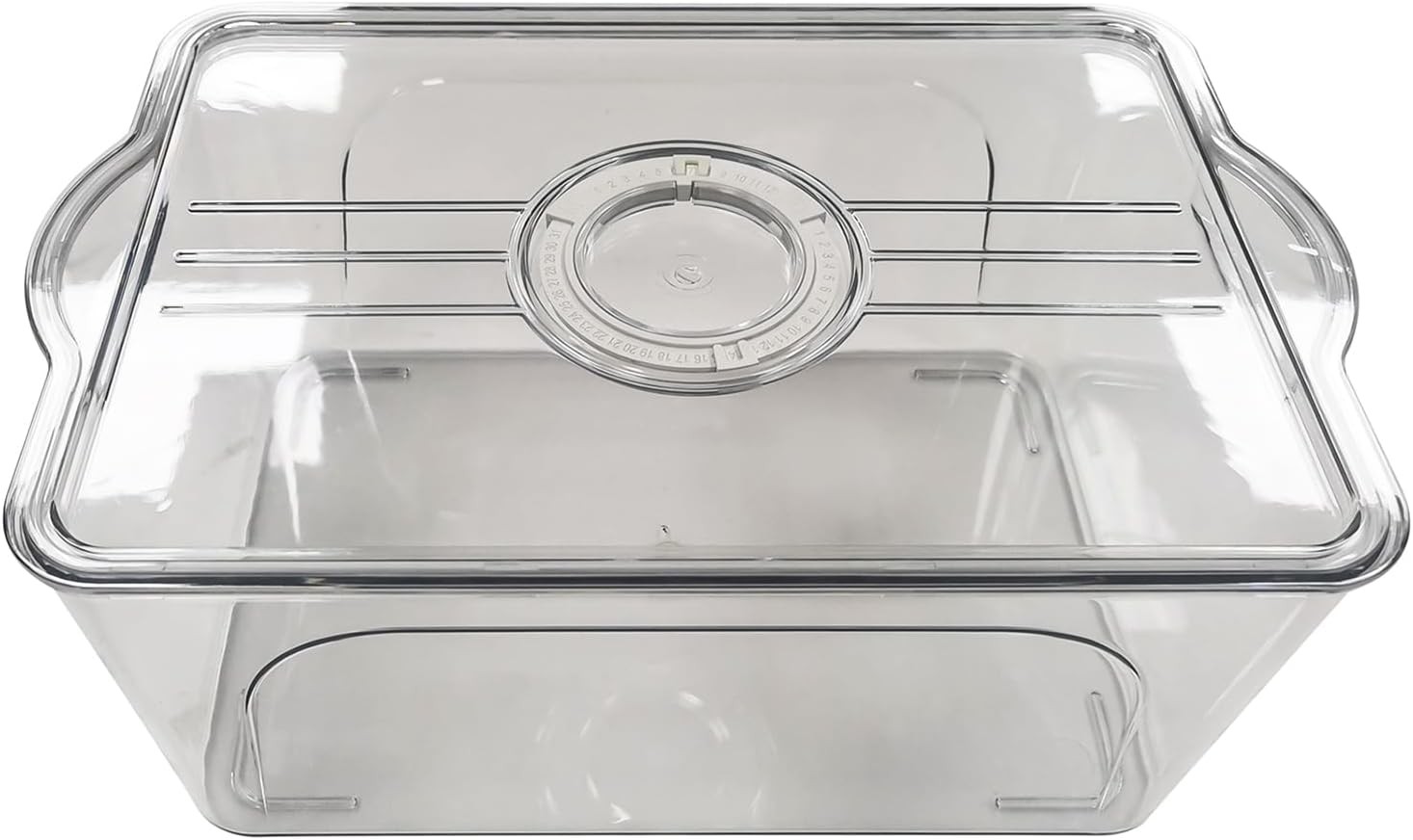 3 Pack Stackable Food Containers, Clear with Lids, Date Recorder for Kitchen