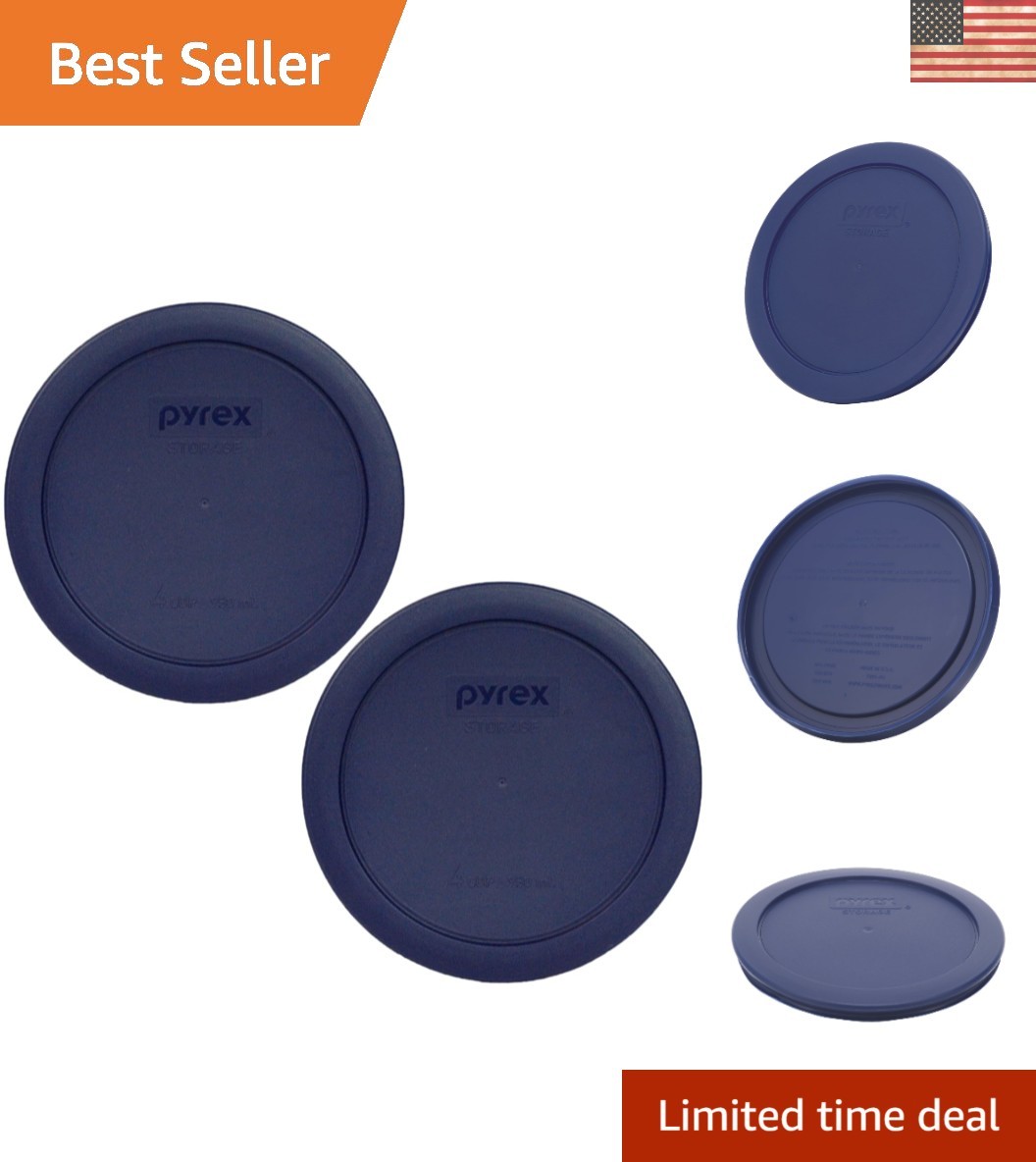 Versatile 4-Cup Blue Food Storage Replacement Lids – Dishwasher Safe Set