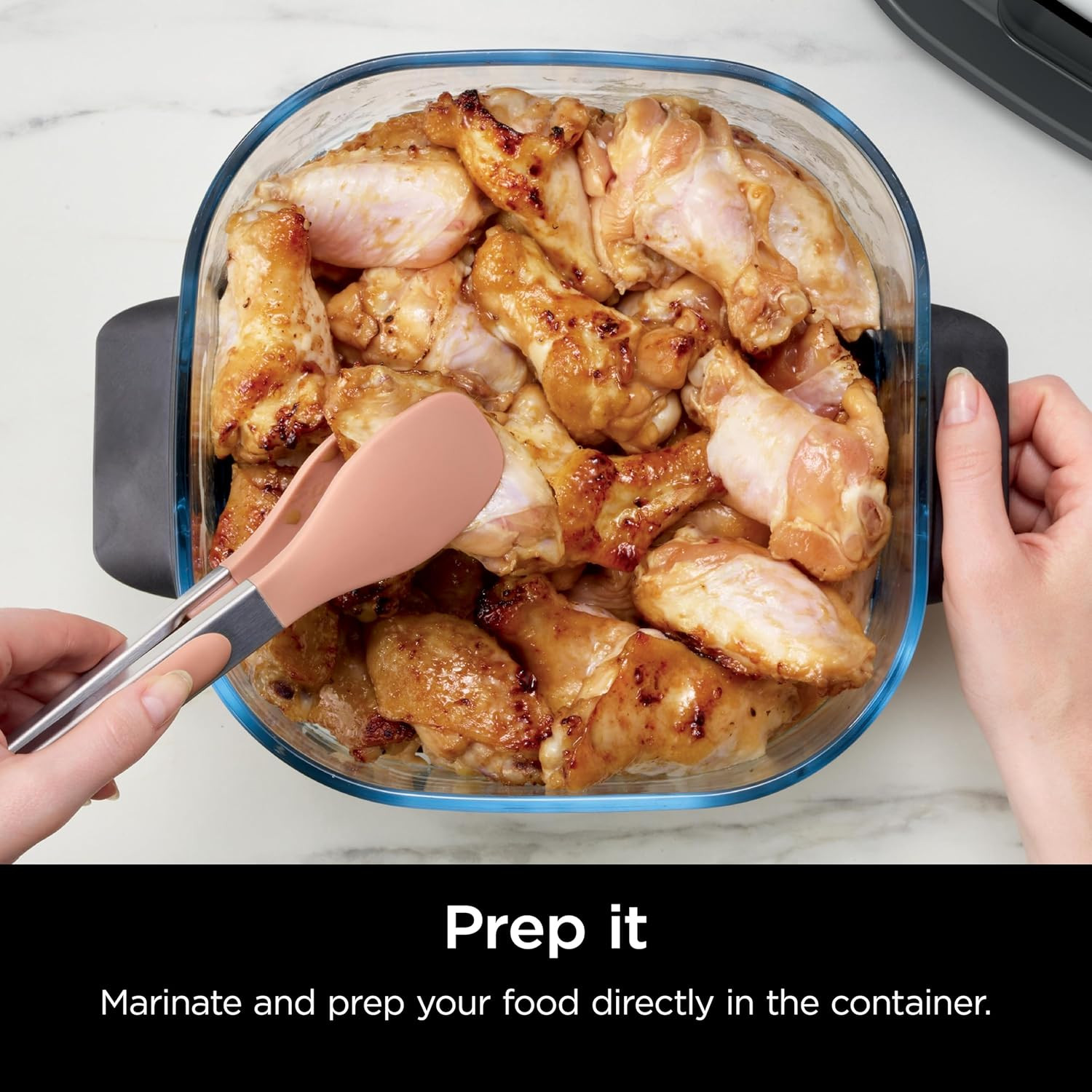 Ninja 4-QT Cleancrisp™ Glassware Container with Storage Lid, Compatible with Nin