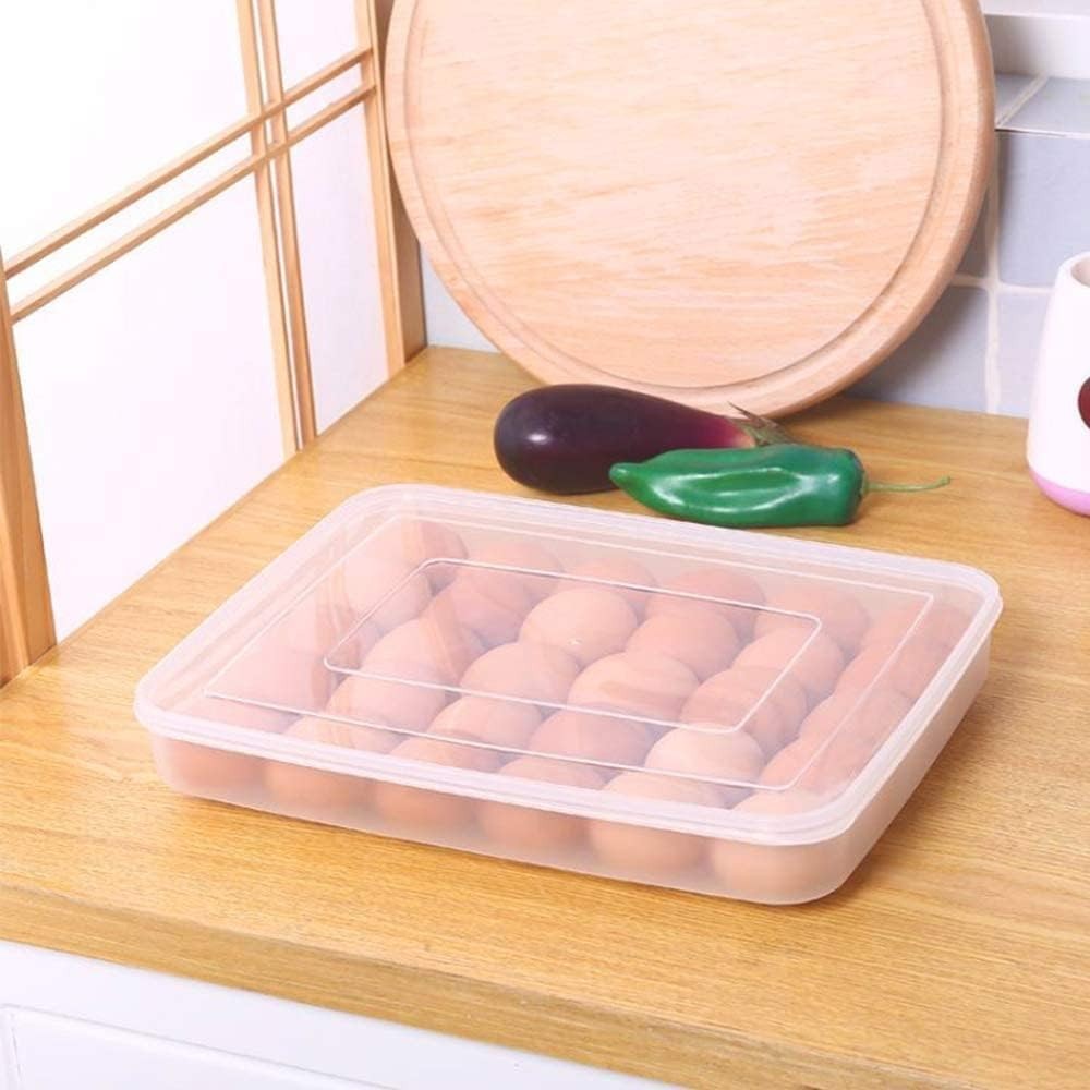 Covered Egg Holder for Refrigerator,30 Deviled Egg Tray with Lid,Plastic Egg …