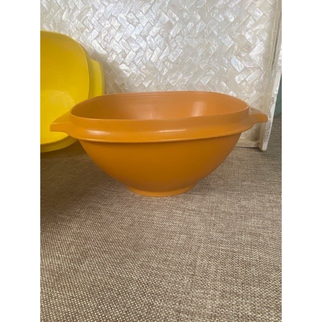 Orange Harvest Colors Tupperware Mixing Serving Bowls 4 Pc. Replacements No Lid