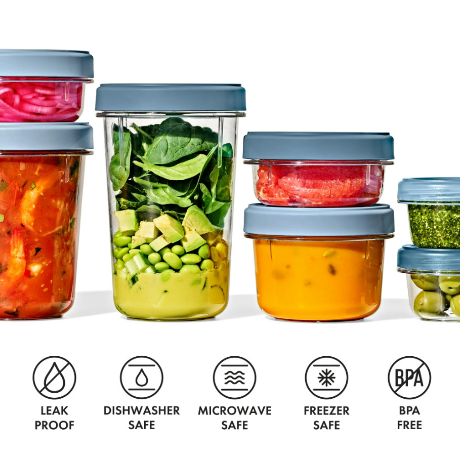 OXO Twist & Stack 12-Piece Food Storage Container Set, BPA-Free w/ Airtight Lids
