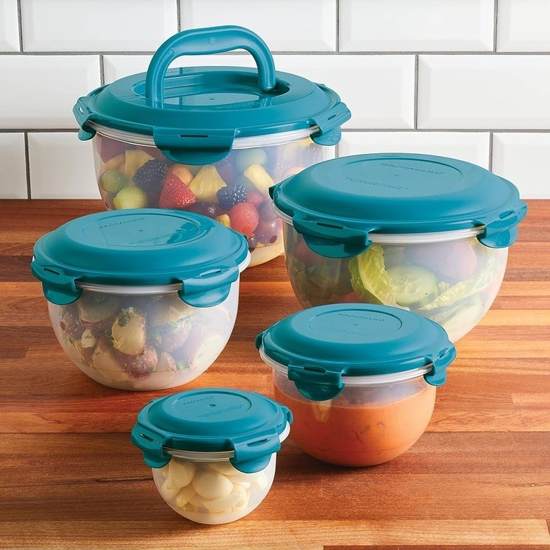 Versatile Nestable Storage Containers Leakproof Airtight Kitchen Food Prep Set