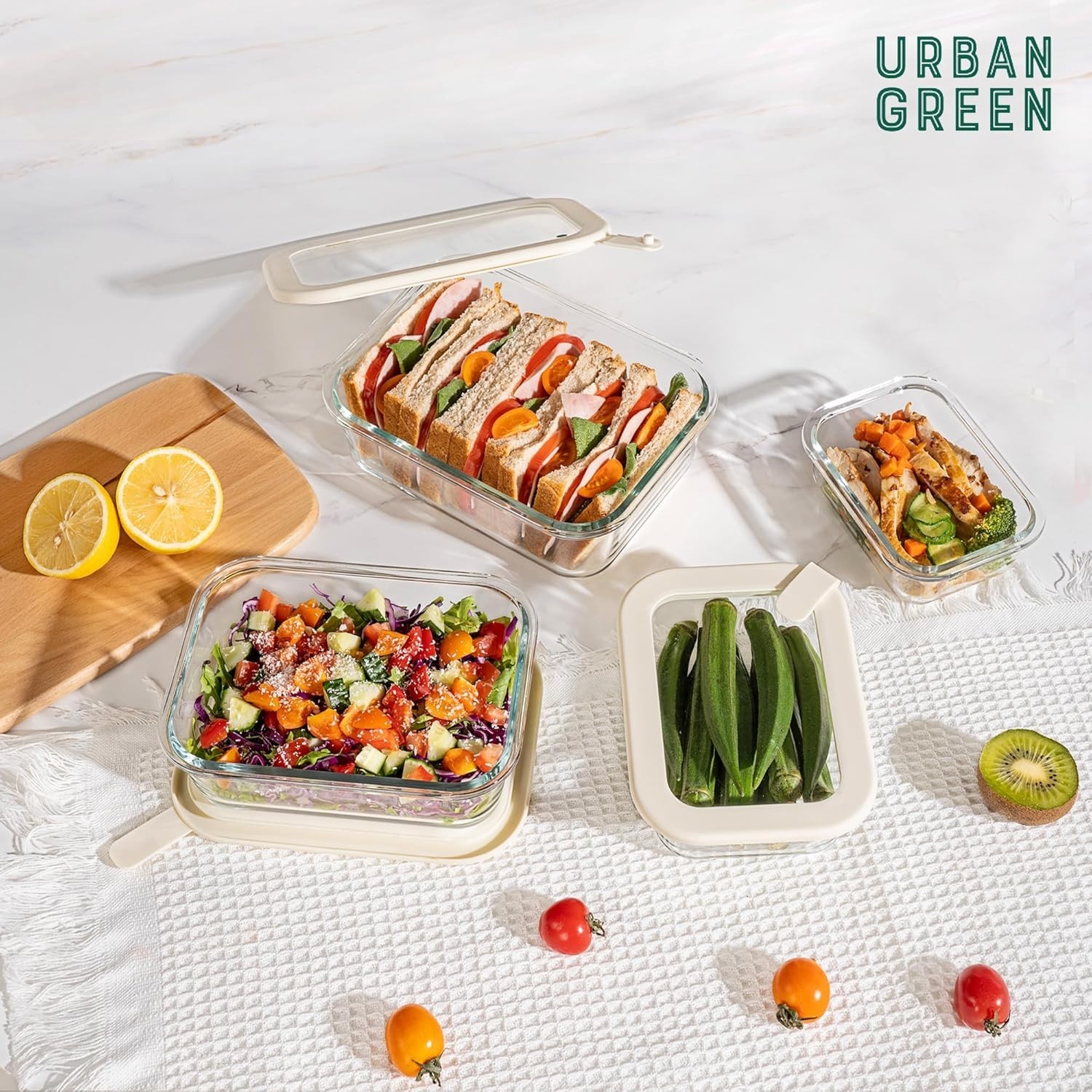 Elegant Glass Storage Containers – Durable, Microwave Safe, 100% Plastic Free