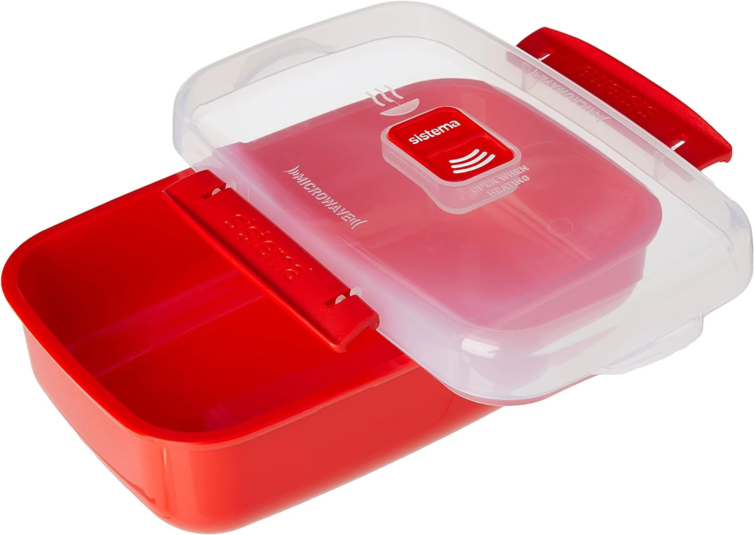 Sistema Heat & Eat Microwave Container Set, 4 Rectangular Microwaveable Food Con