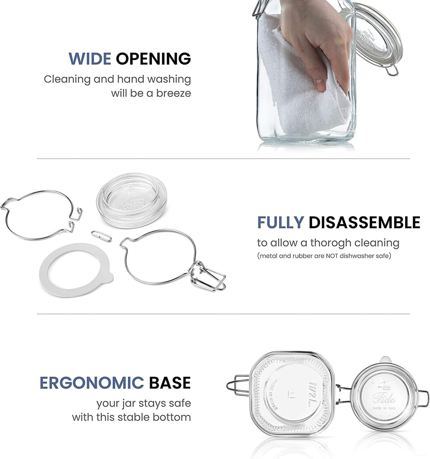 Bormioli Rocco Fido Jar – 50.75 oz