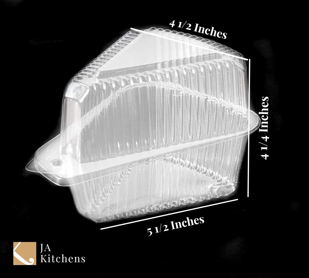 Hinged Clear Singleslice Pie/cake/cheesecake Container high Dome Lid 20 Pieces