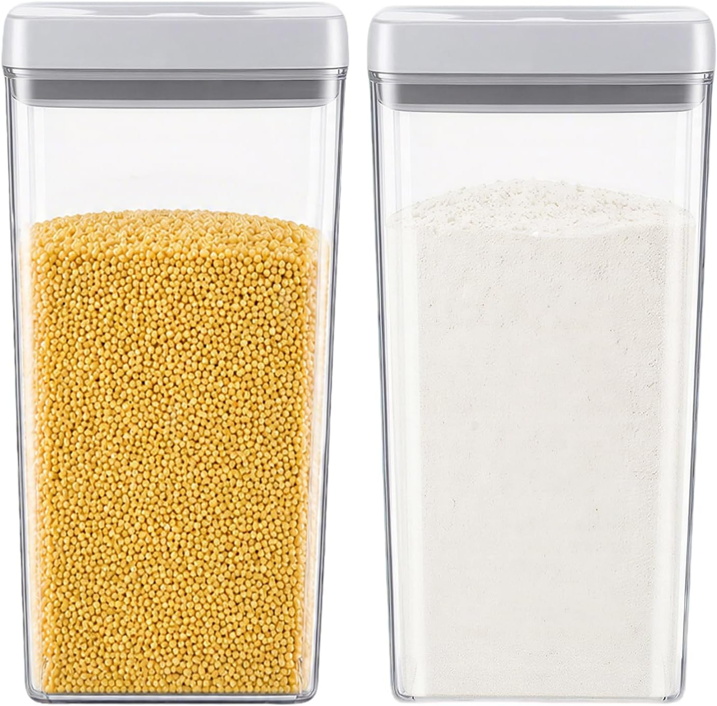 UFORU Food Storage Containers with Twist-lock Lids,2.6Qt 2Pcs Airtight Food Stor