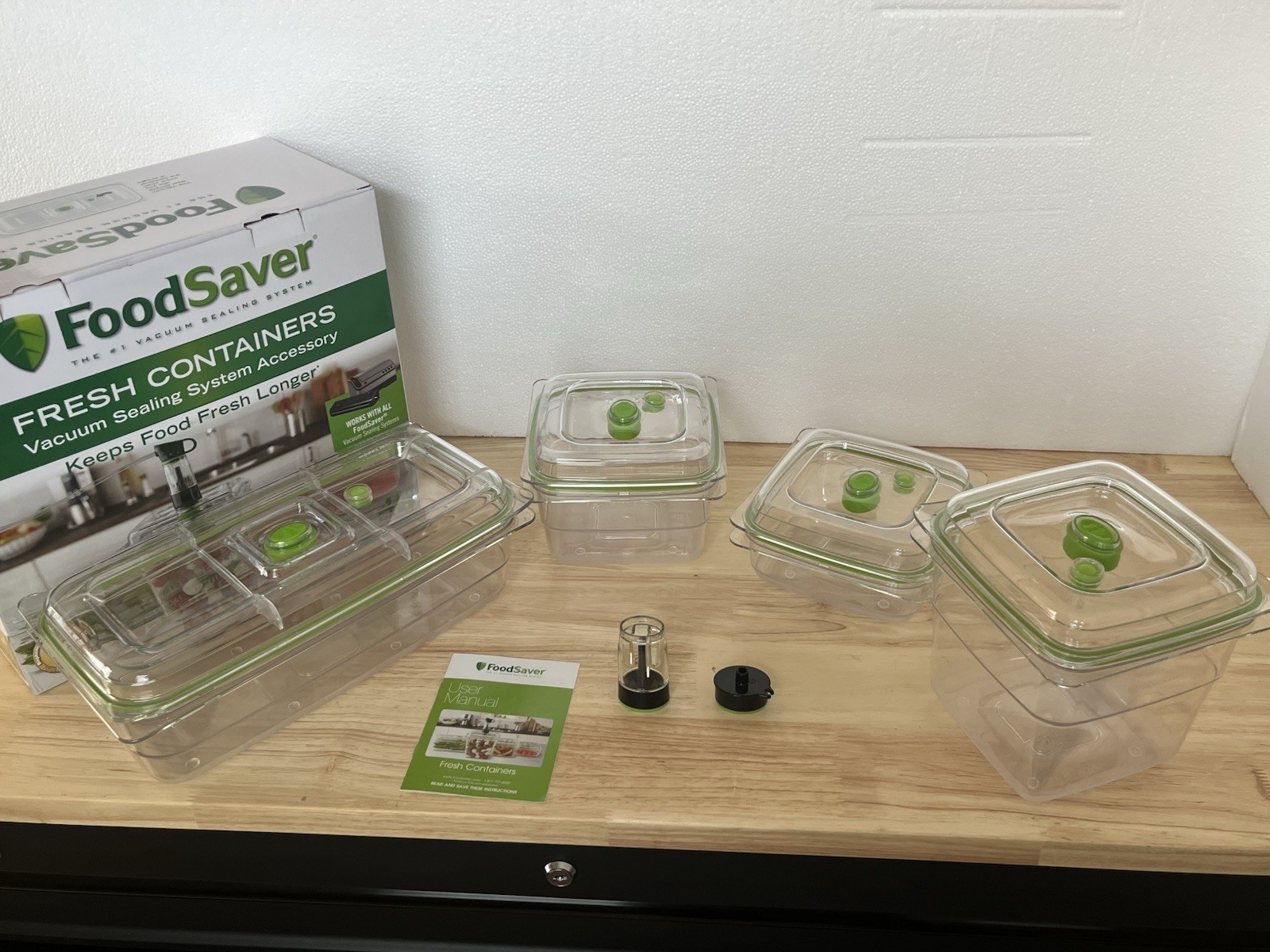 Food Saver, Fresh Containers 4 Sizes – 3, 5, 8, & 10 Cup