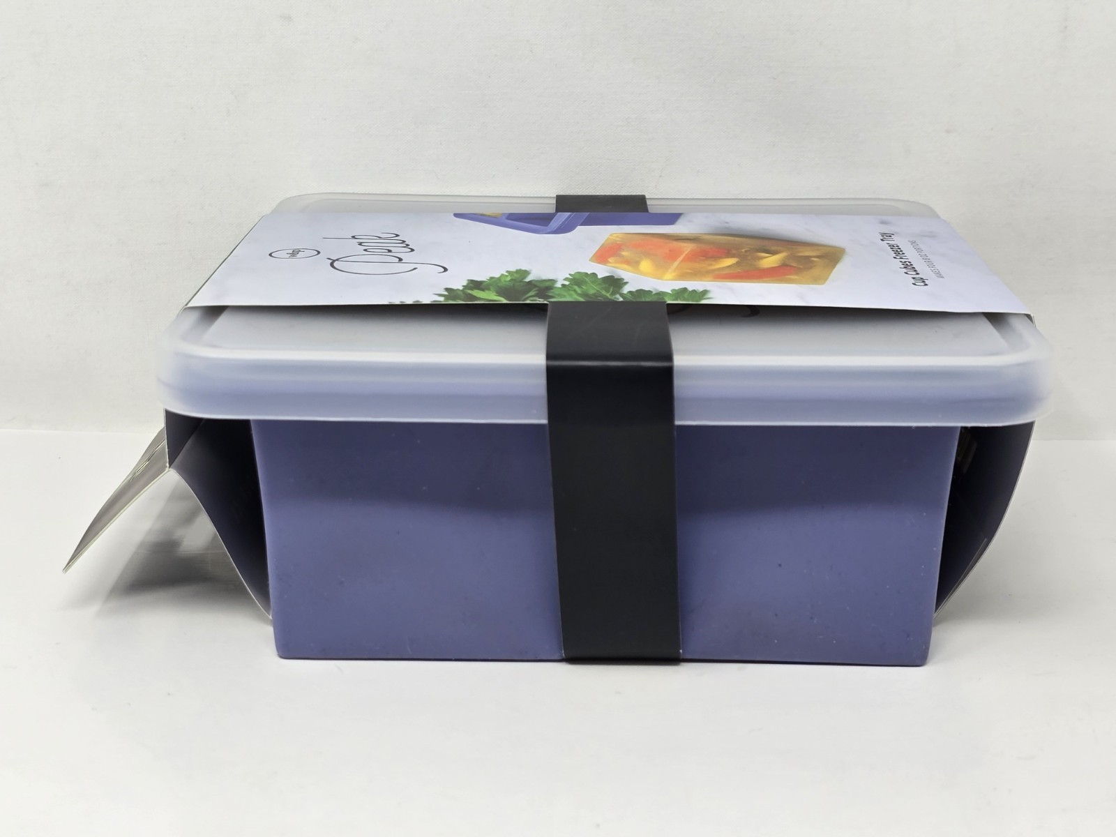 W&P Peak Cup Cubes Silicone Freezer Tray w/ Lid, Blue, Makes Four 8 oz Portions
