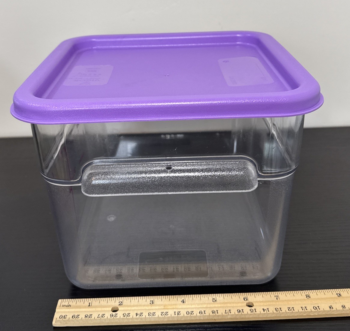 VIGOR USA 6Qt Clear Square Polycarbonate Food Storage Container Lot Of 5 W/Lids