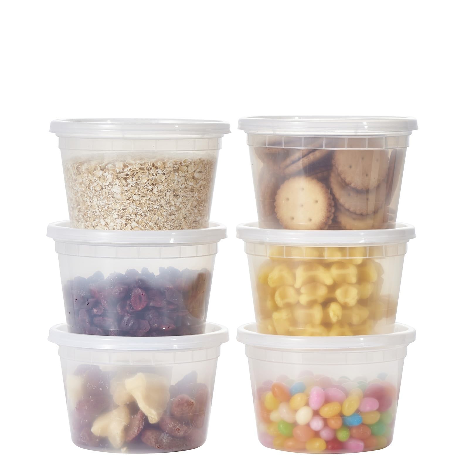 16 Oz. Plastic Deli Containers With Lids 48 Sets Leakproof Stackable Bpa Free Mi