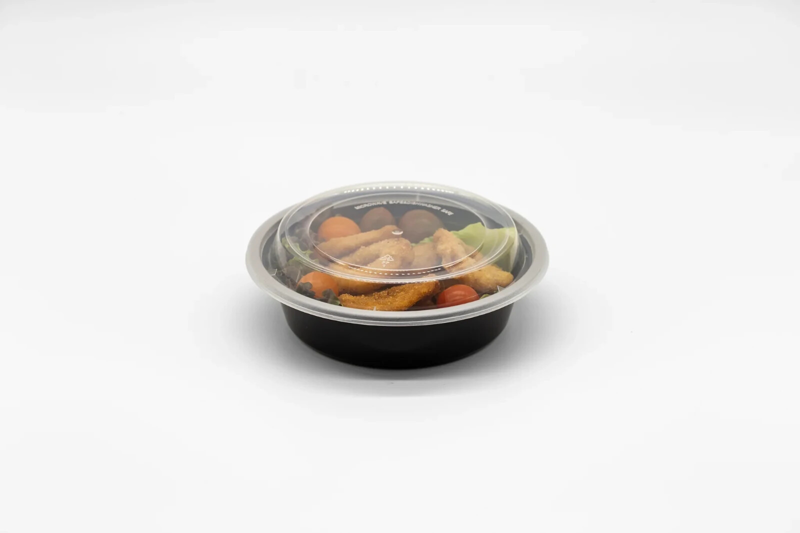 16oz Round Plastic Microwaveable Food Container 150 sets/cs