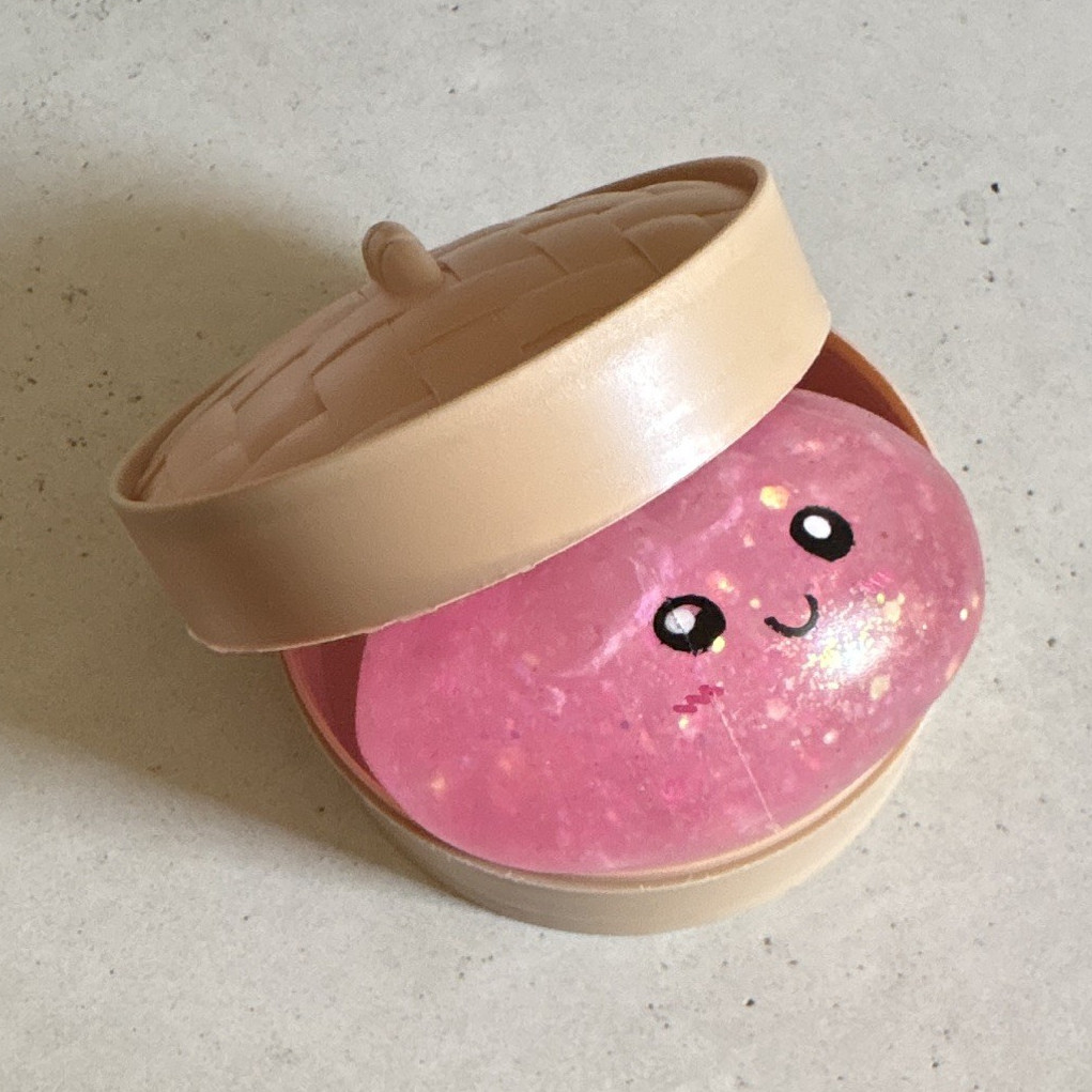 *SUPER RARE* Pink Glitter Squish Bun Dumpling