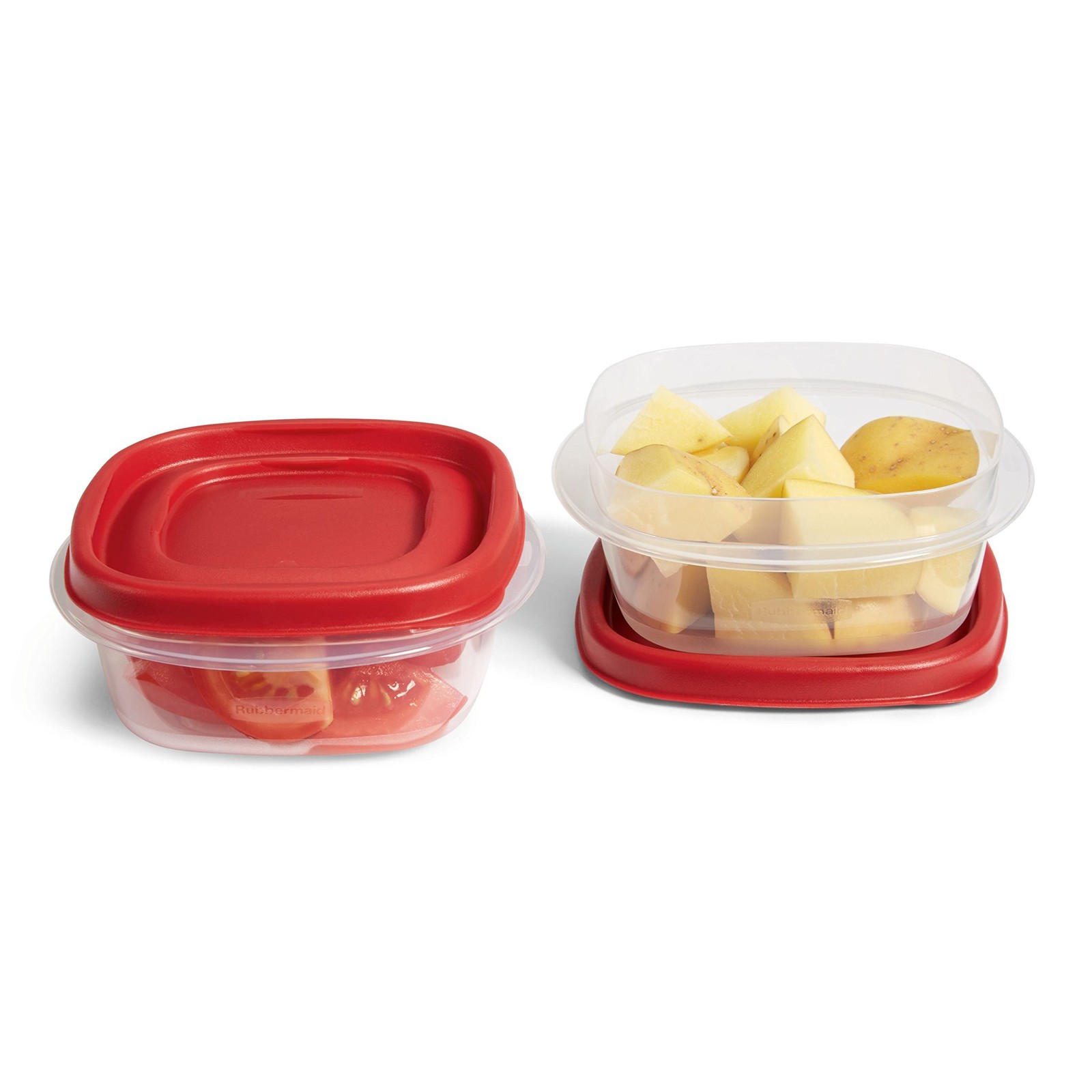 Rubbermaid Easy Find Lids Food Storage Containers, 1.25 Cup, Racer 2, Red