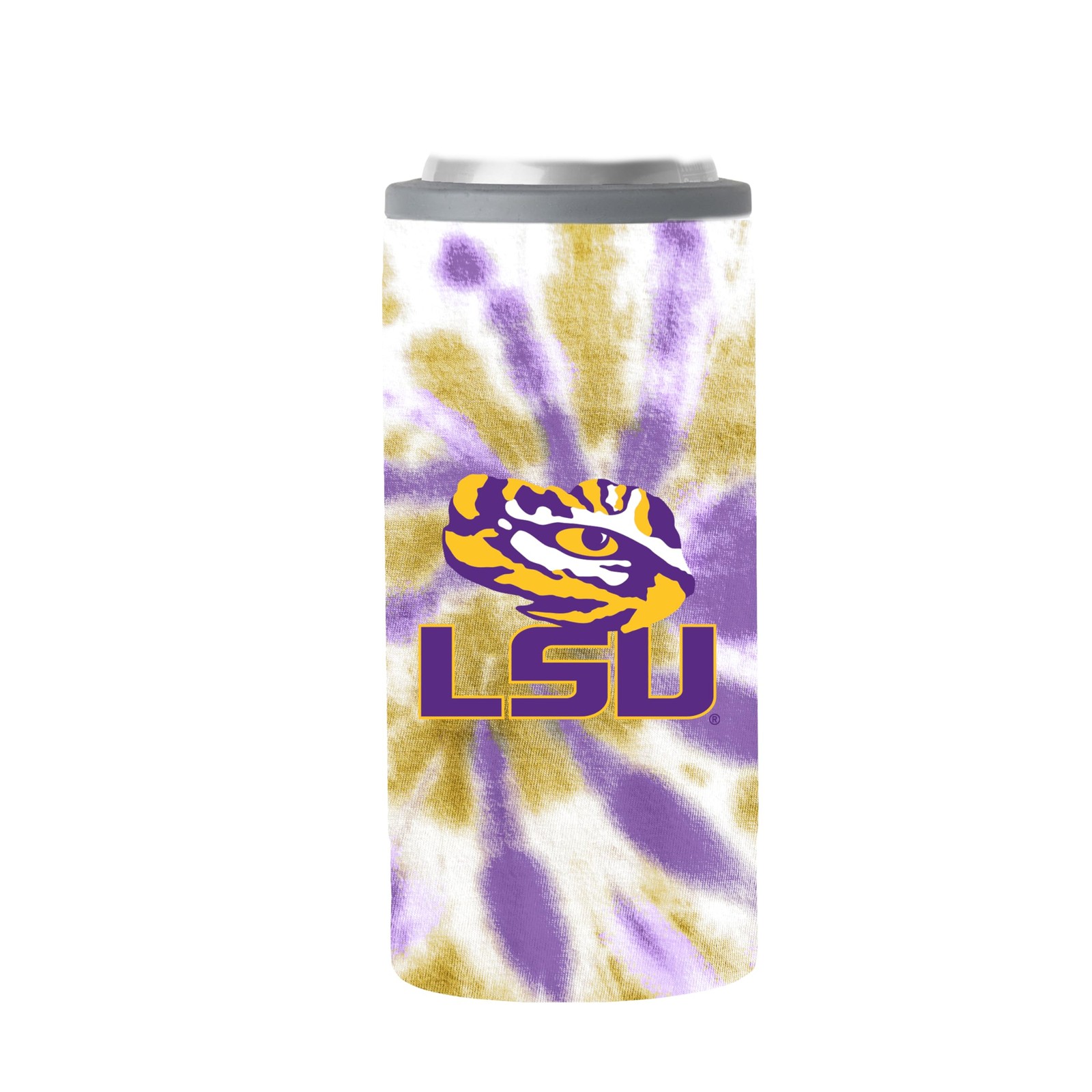 Logo Brands Lsu 12Oz Tie Dye Slim Can Coolie S12C