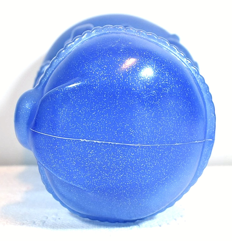Ice Blue Mr. Snowman Lightweight Plastic Empty Blow-Mold w/ Removable Hat Lid