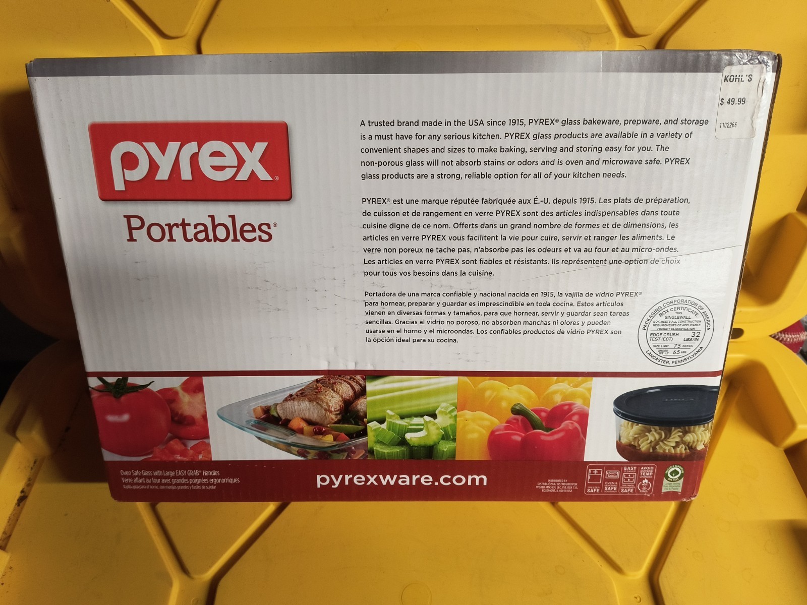Pyrex PORTABLE BAKEWRE SET 4PC 3 qt., Black,Clear. NOS, Free Shipping Included !