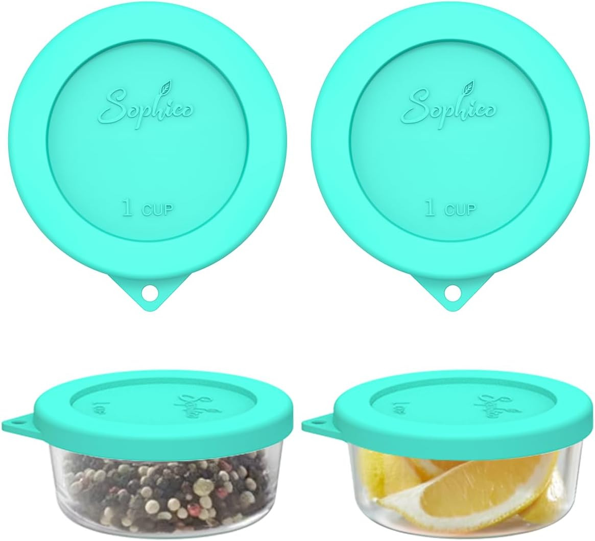 1 Cup round Silicone Storage Cover Lids Replacement for Anchor Hocking