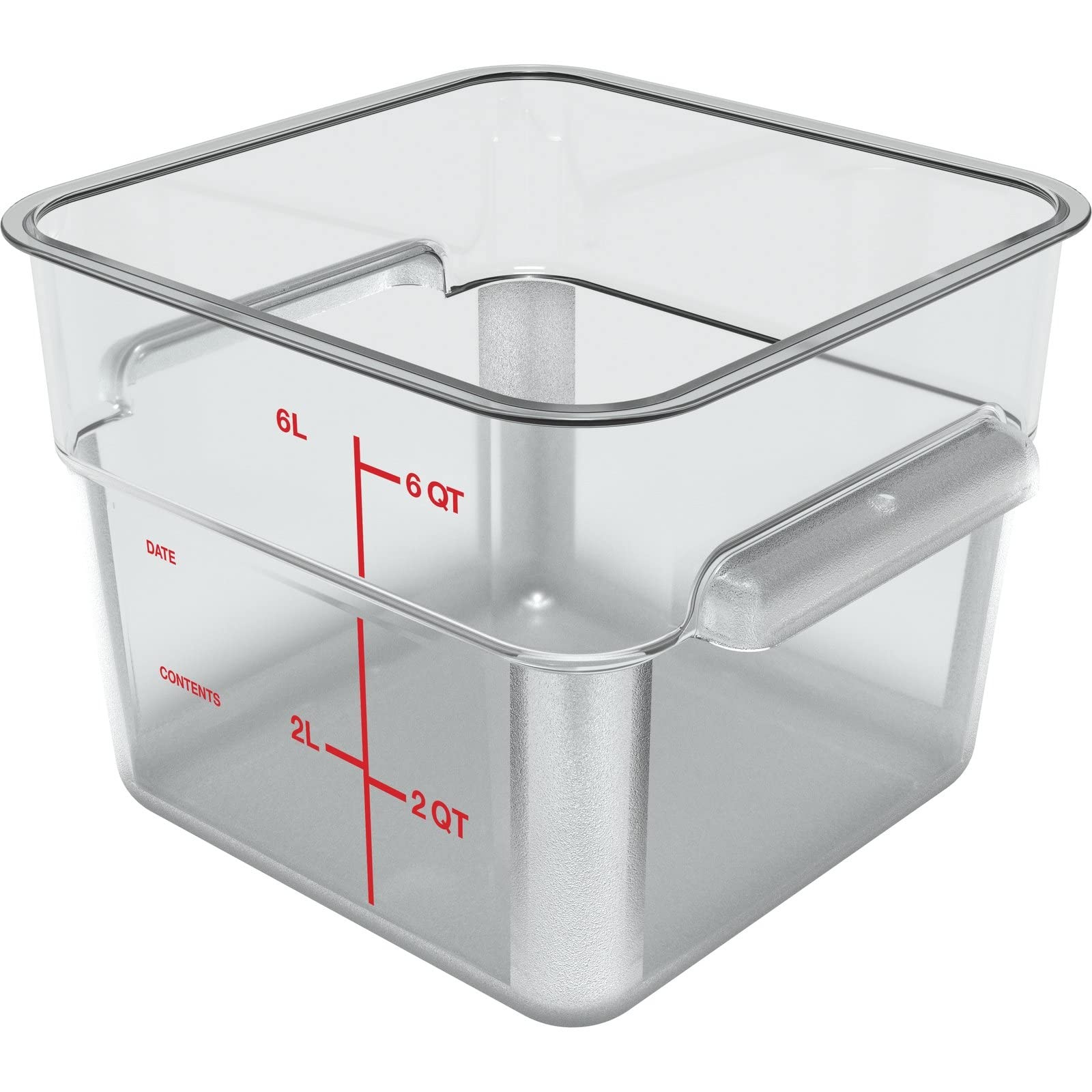 Carlisle FoodService Products Squares Square Food 6 Quart Container, Clear