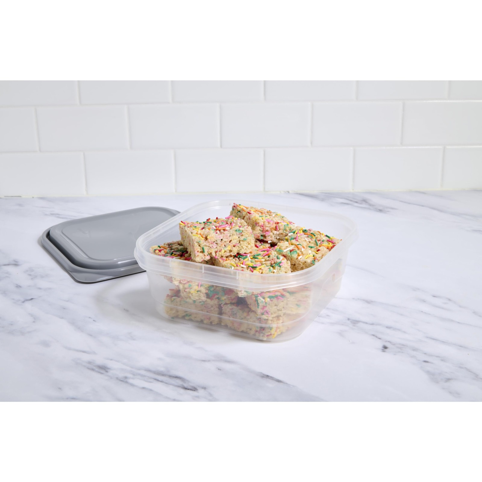EveryWare Extra Large Square Food Storage Container, 2 Pack, BPA Free