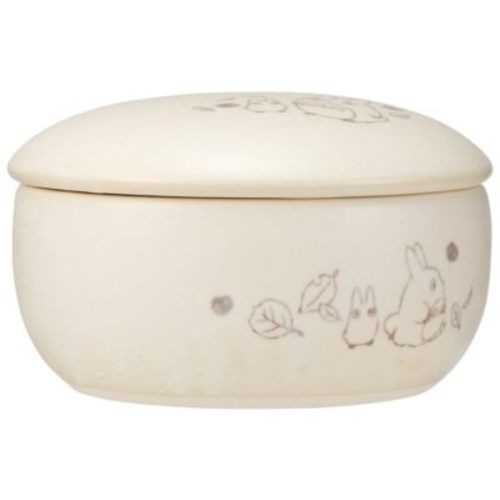 BankoWare Totoro Ohitsu Ceramic Continer for Cooked Rice White Ghibli 1cup 550ml
