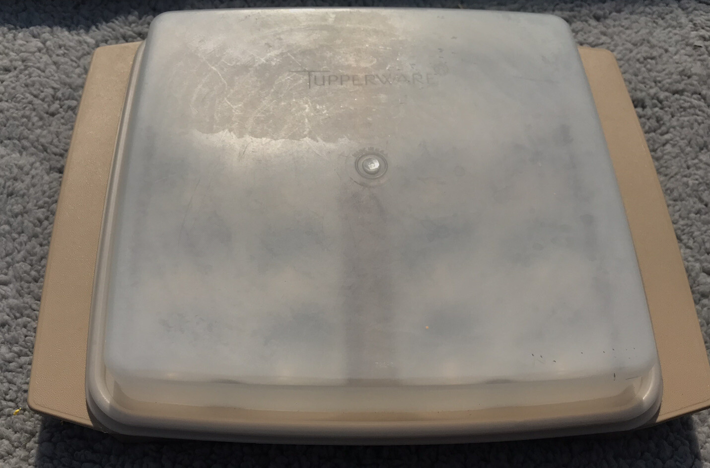 Vtg Tupperware Deviled Egg Keeper Carrier Tray Container 4 Pc Beige Almond Set
