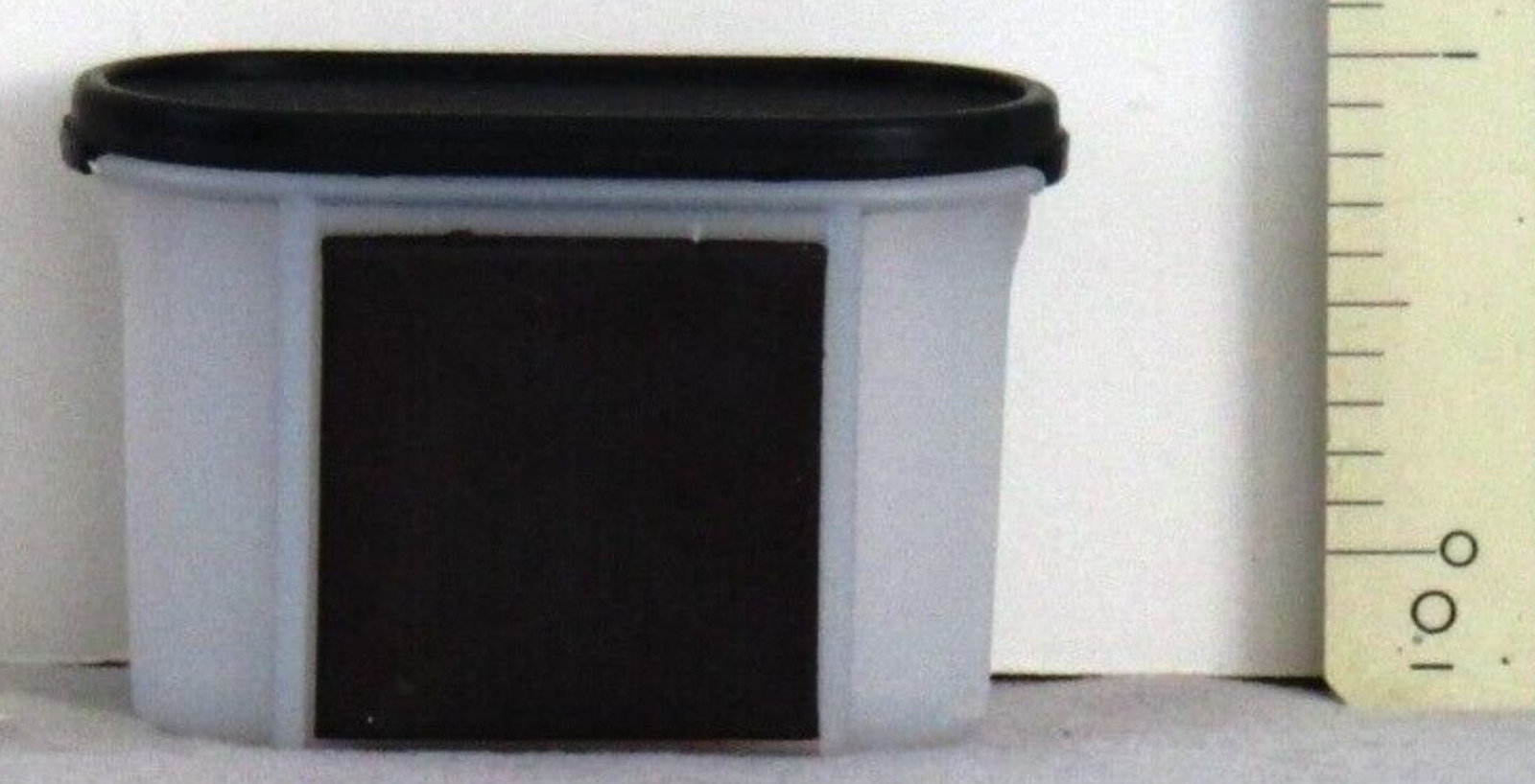 Tupperware Modular Mates Oval Magnet Frosted Base Black Seal New