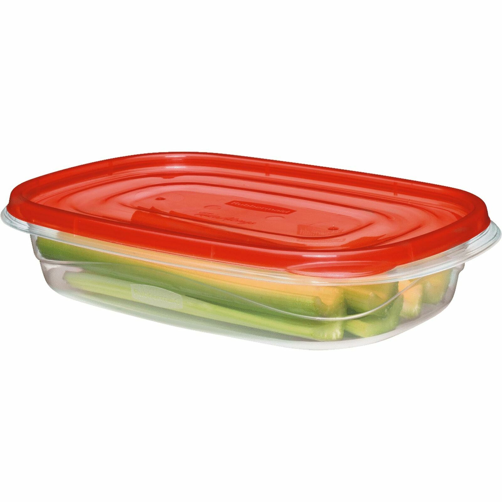 3x Rubbermaid TakeAlongs Rectangle Food Storage Containers Lids Quik Clik Seal
