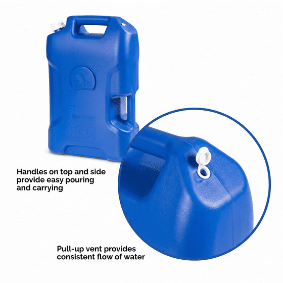 Igloo 6 Gallon Camping Water Storage Container Blue Heavy Duty Jug 2 Pack