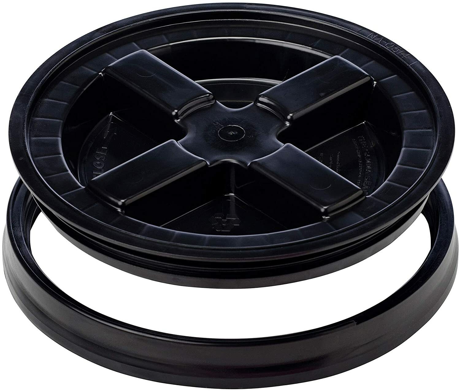 3.5 Gallon Food Grade Bucket Pail with Black Screw on Air Tight Lid( Pack of 2)