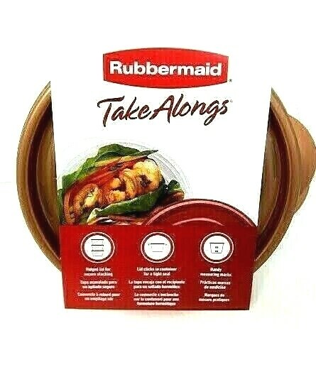 Rubbermaid Take Alongs Food Container Small Bowls 3.2 Cups Lids Set Of 2 NEW