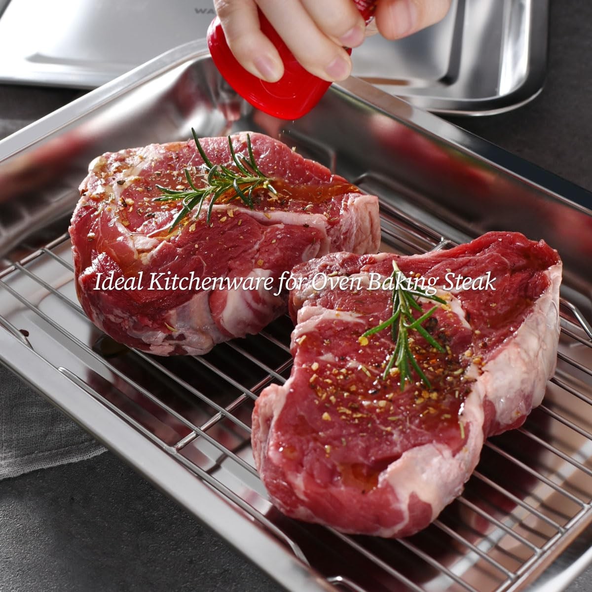 WAGENSTEIGER Stainless Steel Food Prep Container Set with Rack & Transparent …