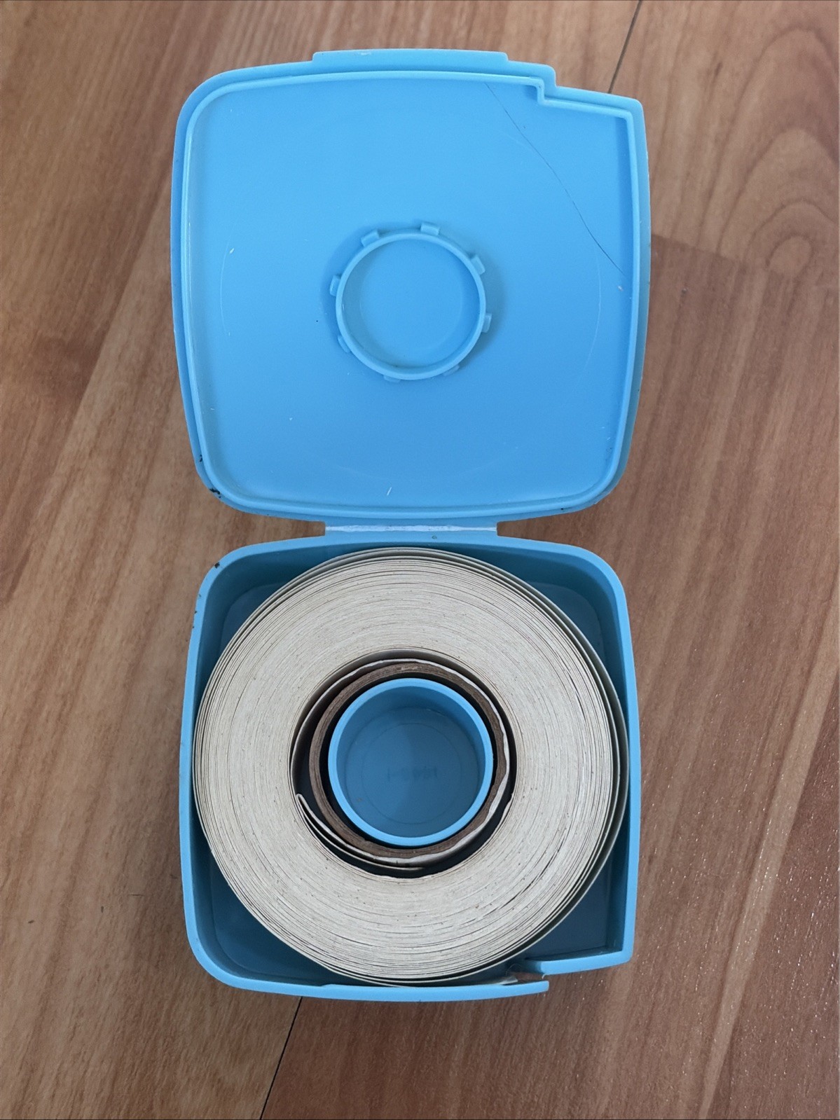 Tupperware label stickers in original dispenser light blue Incl stickers VTG