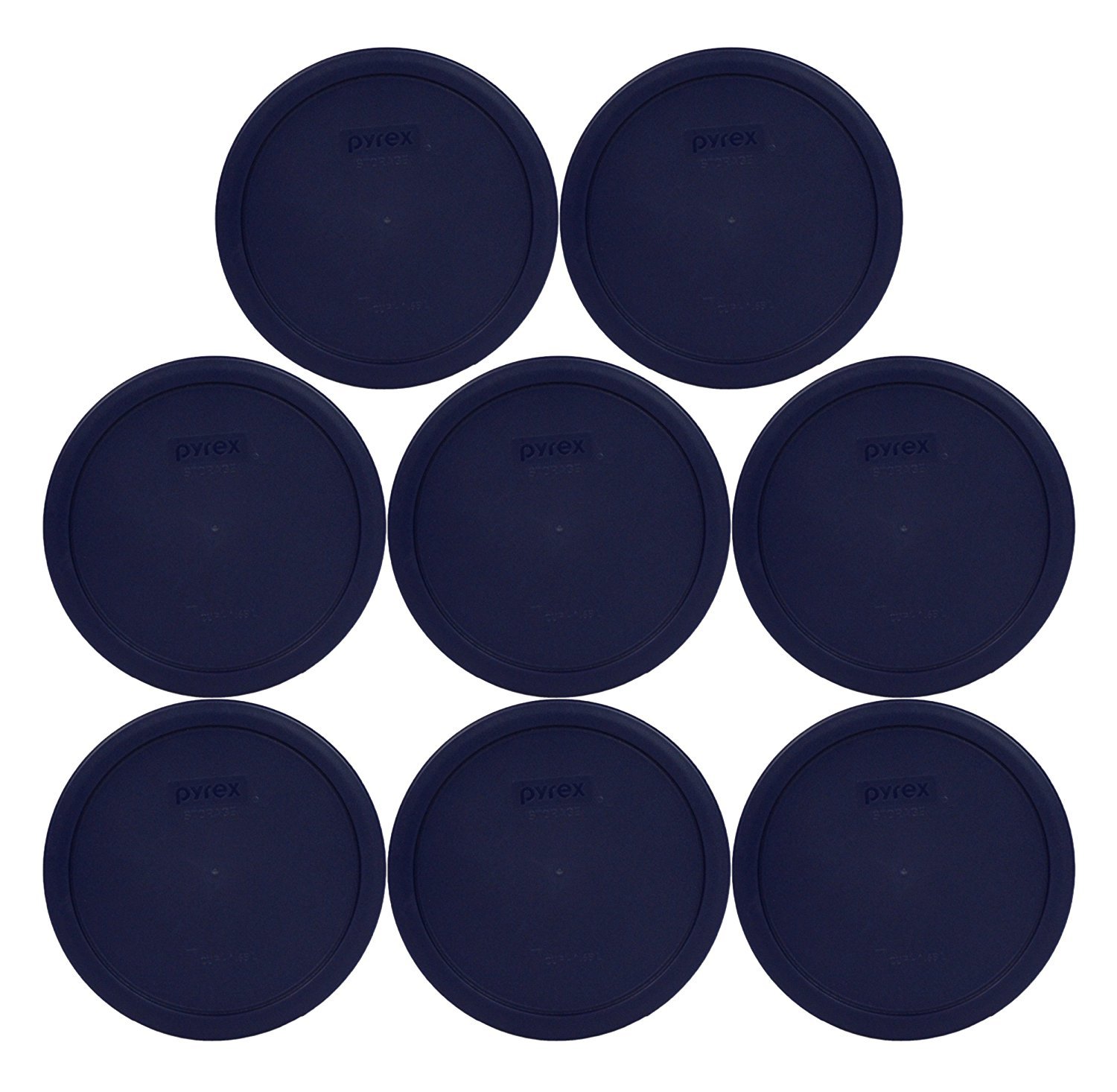 Pyrex 7402-PC Blue 6-7 Cup Round Plastic Storage Lid 8PK for Glass Bowl New
