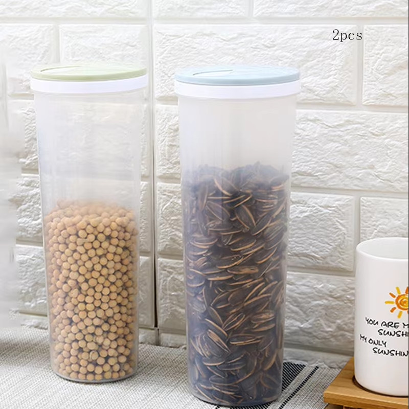【Hot Sales】1Pc Rice and Grains Food Storage Canister with Measuring Cup, Kitchen